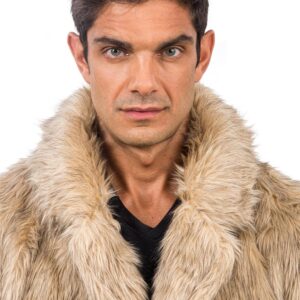 Alternative view of CHAKS — Veste courte en fausse fourrure beige taille M