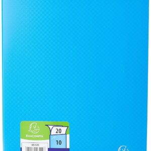 EXACOMPTA Protège-documents A4 Polypro 10 pochettes 20 vues Bleu
