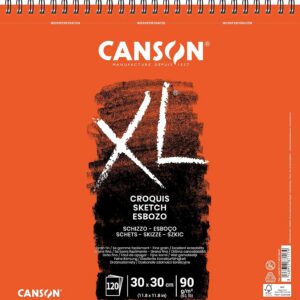 CANSON XL Croquis - Album spiralé 120 feuilles 30x30cm 90g/m² - Ivoire