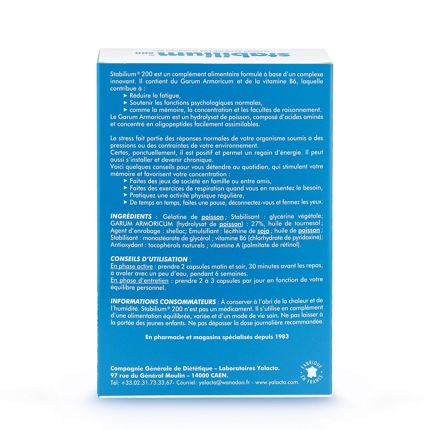 YALACTA Stabilium 200 — 90 comprimés sans saveur – Image 3