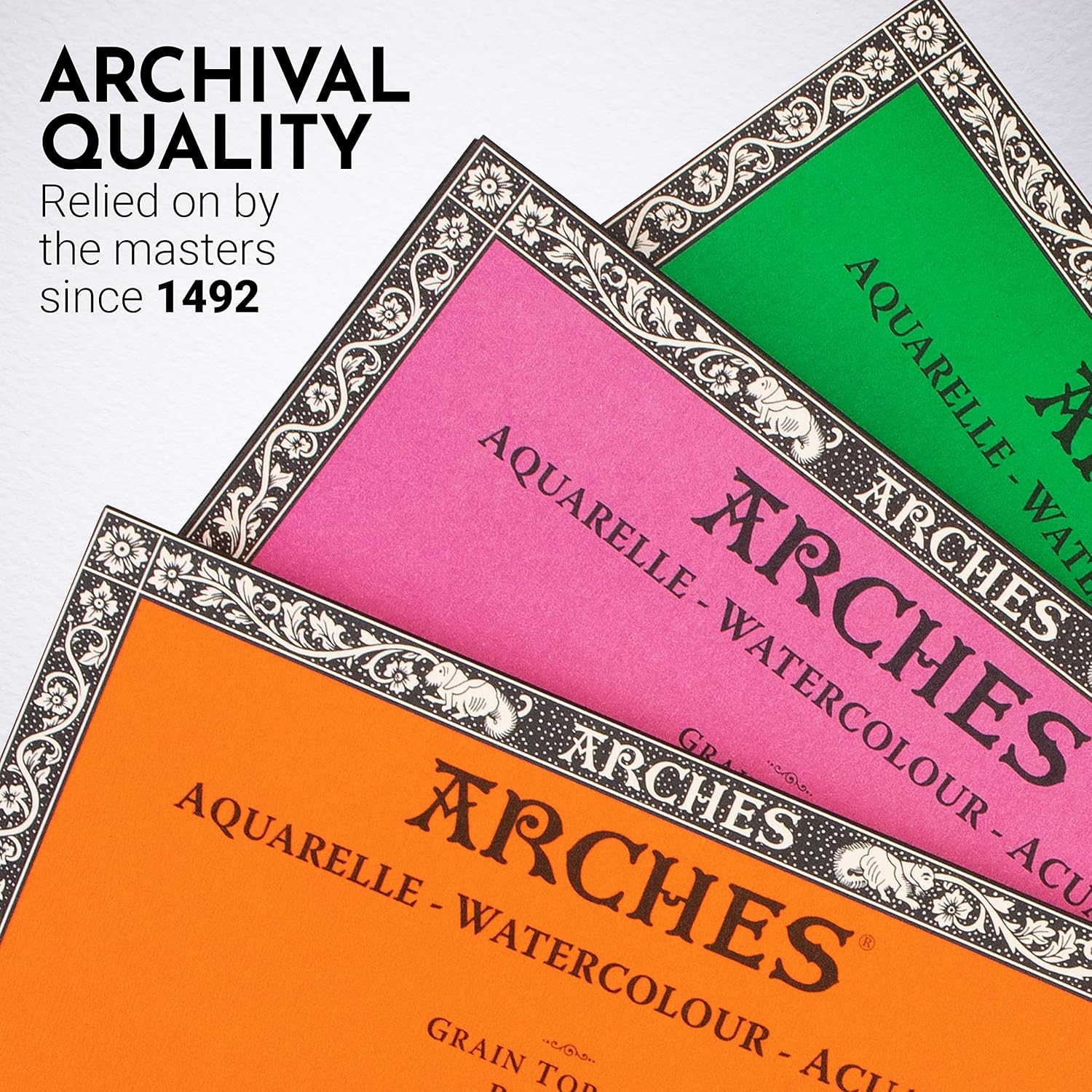 Arches 795083 Bloc Aquarelle Grain TORCHON Natur Blanc 300G 18X26CM 20P, Bois, 26 x 18 x 1 cm – Image 5