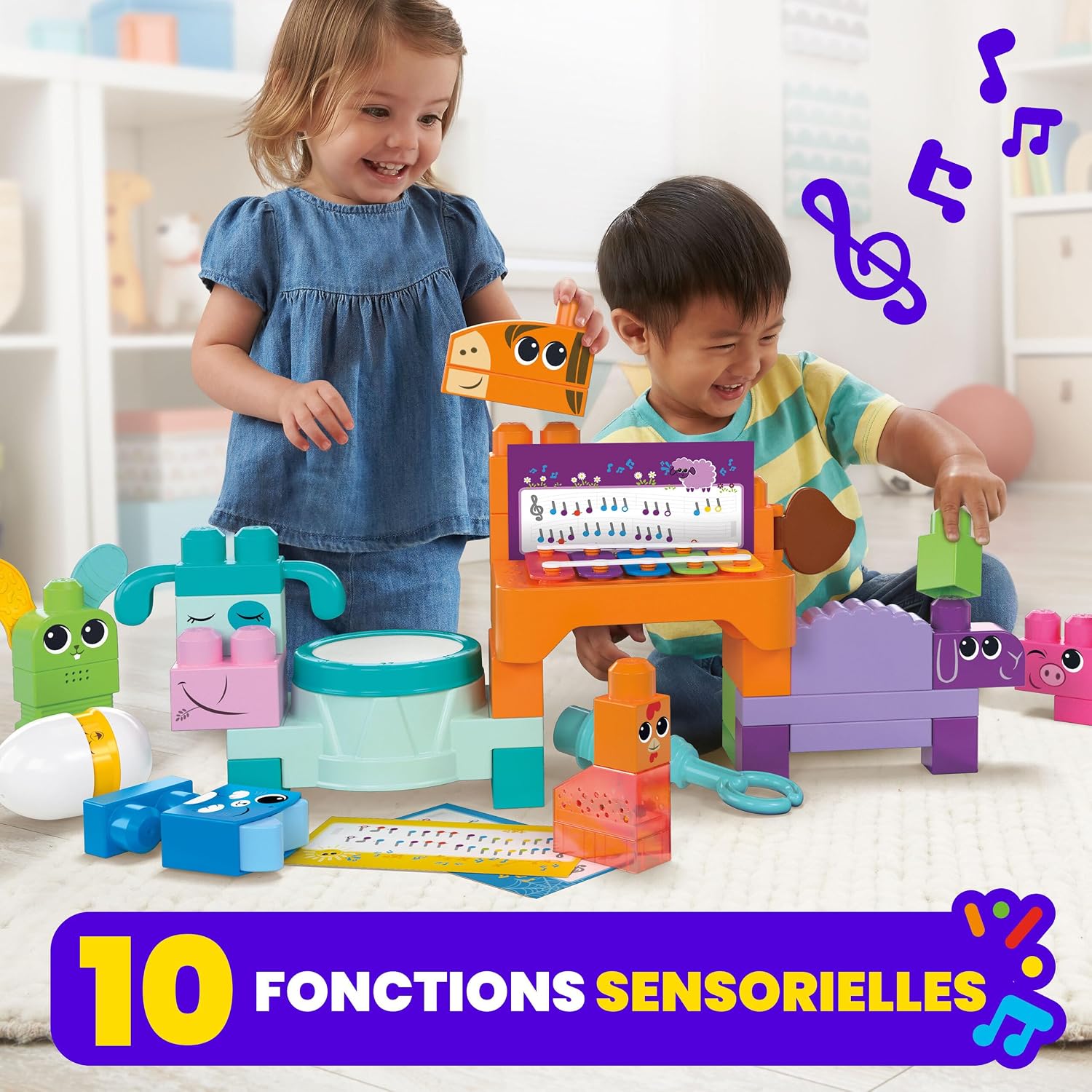 MEGA BLOKS — Coffret sensoriel Les Musiciens de la Ferme – Image 2