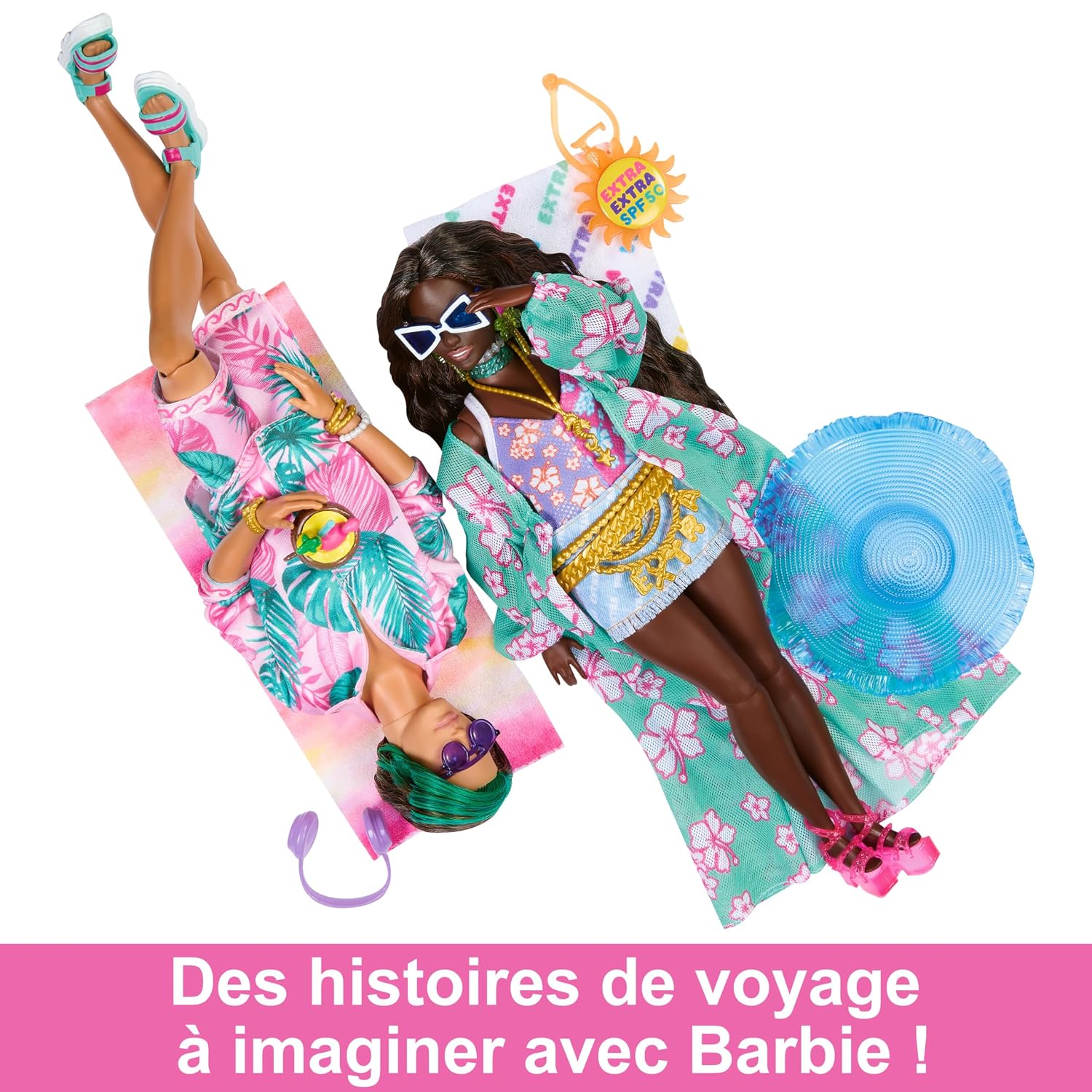 BARBIE Extra — Poupée Voyage Tenue de Plage et Accessoires – Image 3
