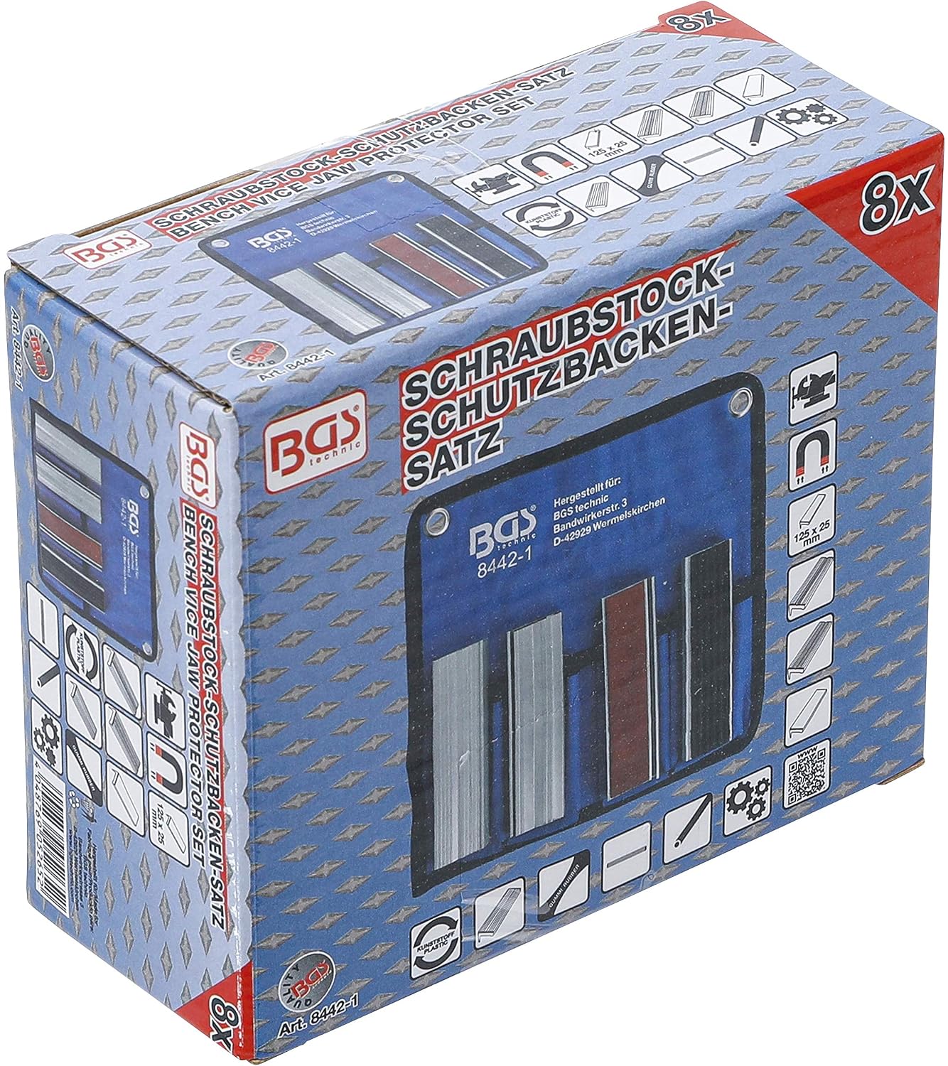 BGS 8442-1 — Jeu de mors de protection pour étau 125 mm – Image 3