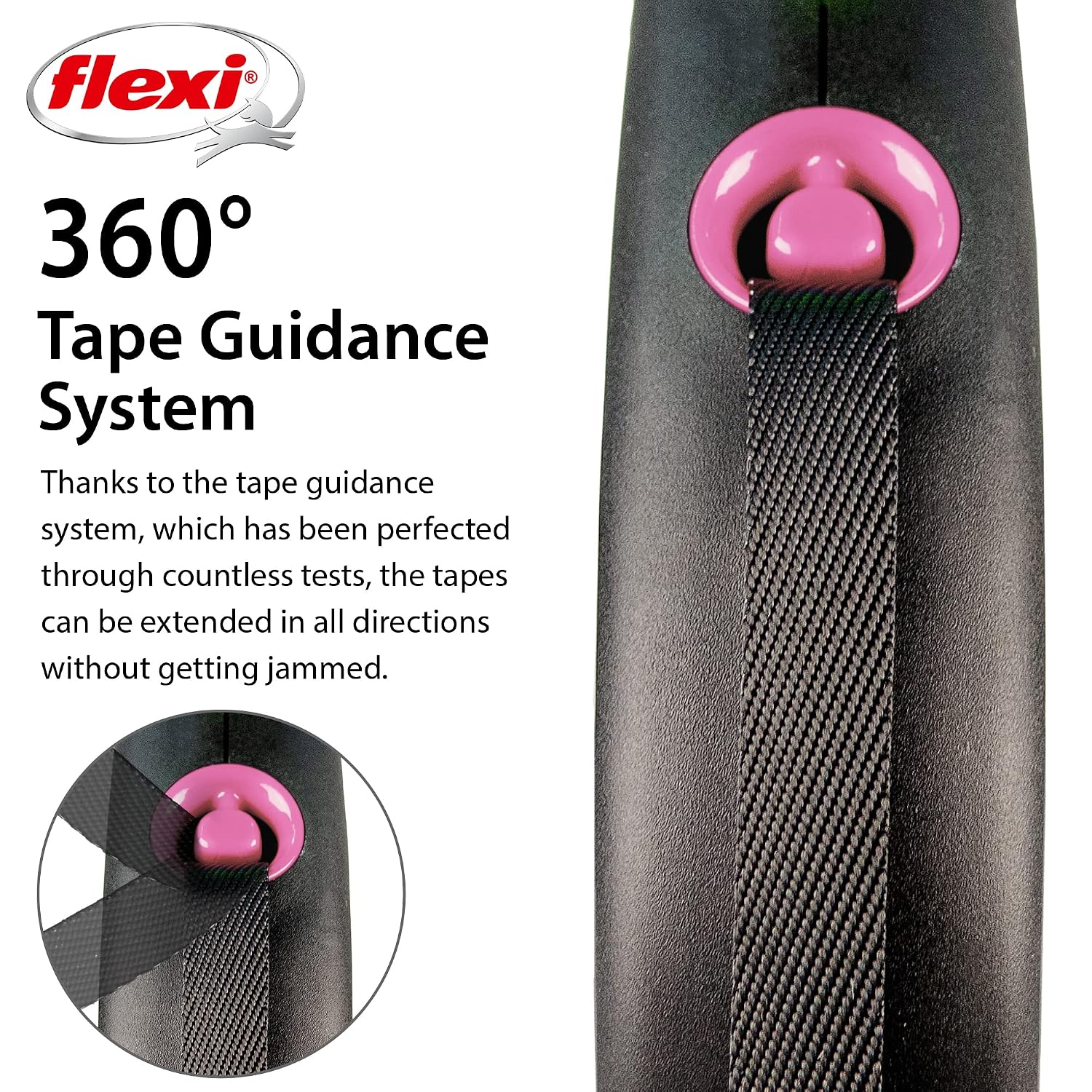 FLEXI Black Design L — Laisse rétractable 5 m jusqu'à 50 kg – Image 2