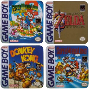 Out of The Blue KG Gameboy Classic Coaster Collection Nintendo Lot de 4 sous-Verres Motif Joueur Rétro 100 x 100 x 4 mm