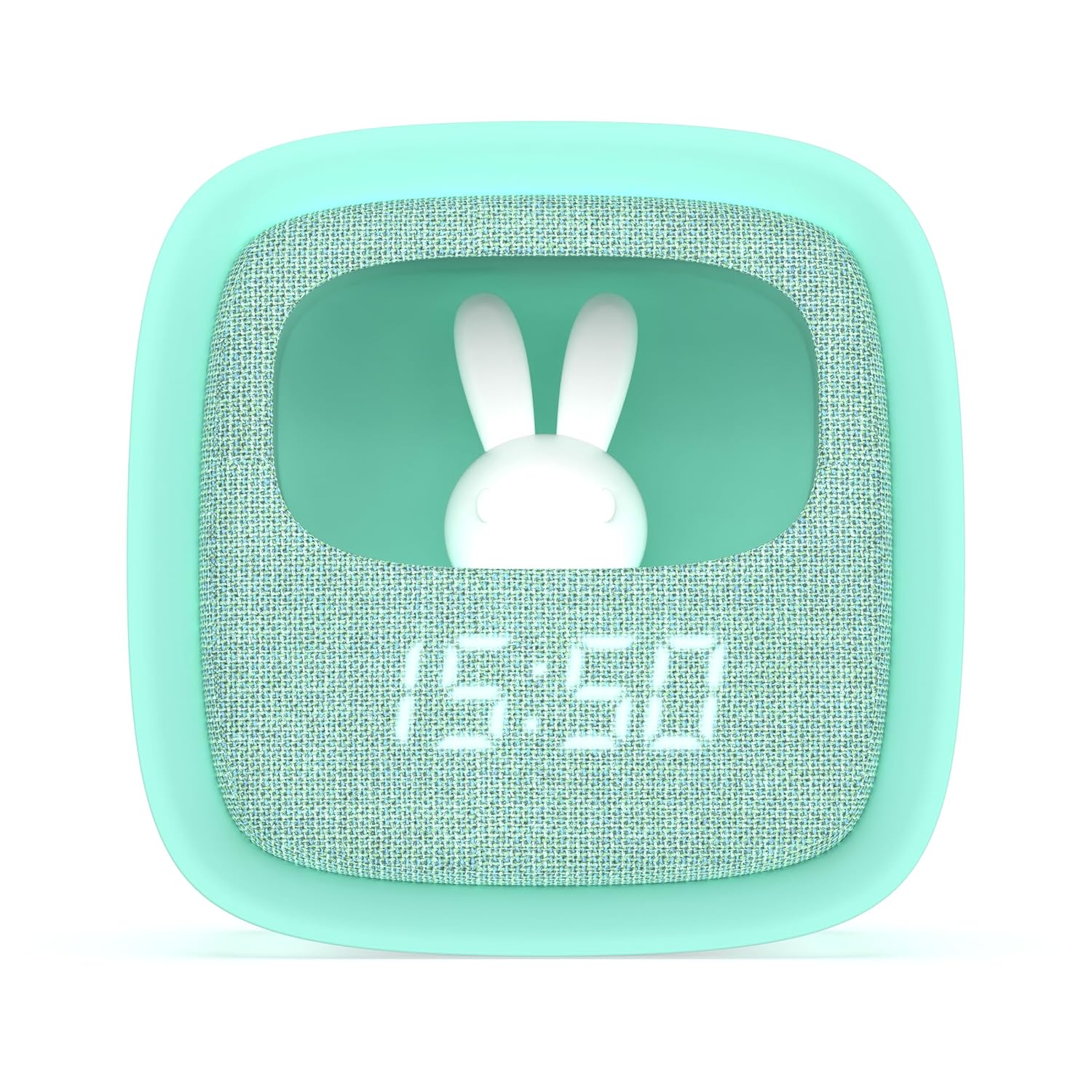 MOB Billy Clock — Réveil veilleuse enfant motif lapin turquoise