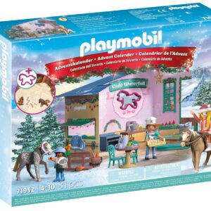 PLAYMOBIL | Chevaux de la cascade | Pâtisserie de Noël au café équestre | Avec des surprises et des accessoires quotidiens | Cadeau parfait pour les enfants à partir de 4 ans | 71952