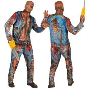 W WIDMANN MILANO Party Fashion - Costume de zombie avec masque, homme, tenue complète pour Halloween et carnaval