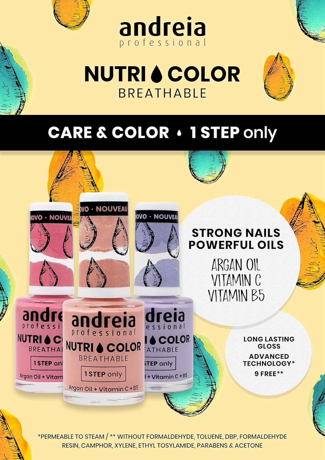 ANDREIA NutriColor — Vernis à ongles soin et couleur N°19 10,5 ml – Image 2