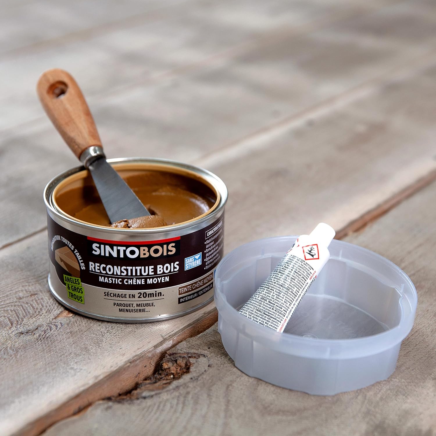 SINTO — Mastic bois bi-composant sapin 500 ml – Image 5