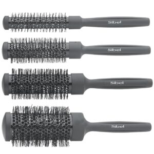 SIBEL — Kit 4 brosses thermiques rondes noires