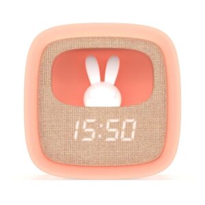 MOB Billy Clock — Réveil veilleuse enfant motif lapin rose