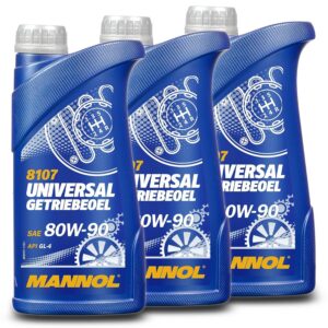 3 x 1L MANNOL getriebeoel 80 W universel 4 90/GL schaltgetriebeöl