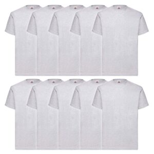 Fruit of the Loom Heavy T Lot de 10 - Gris - XXX-Large