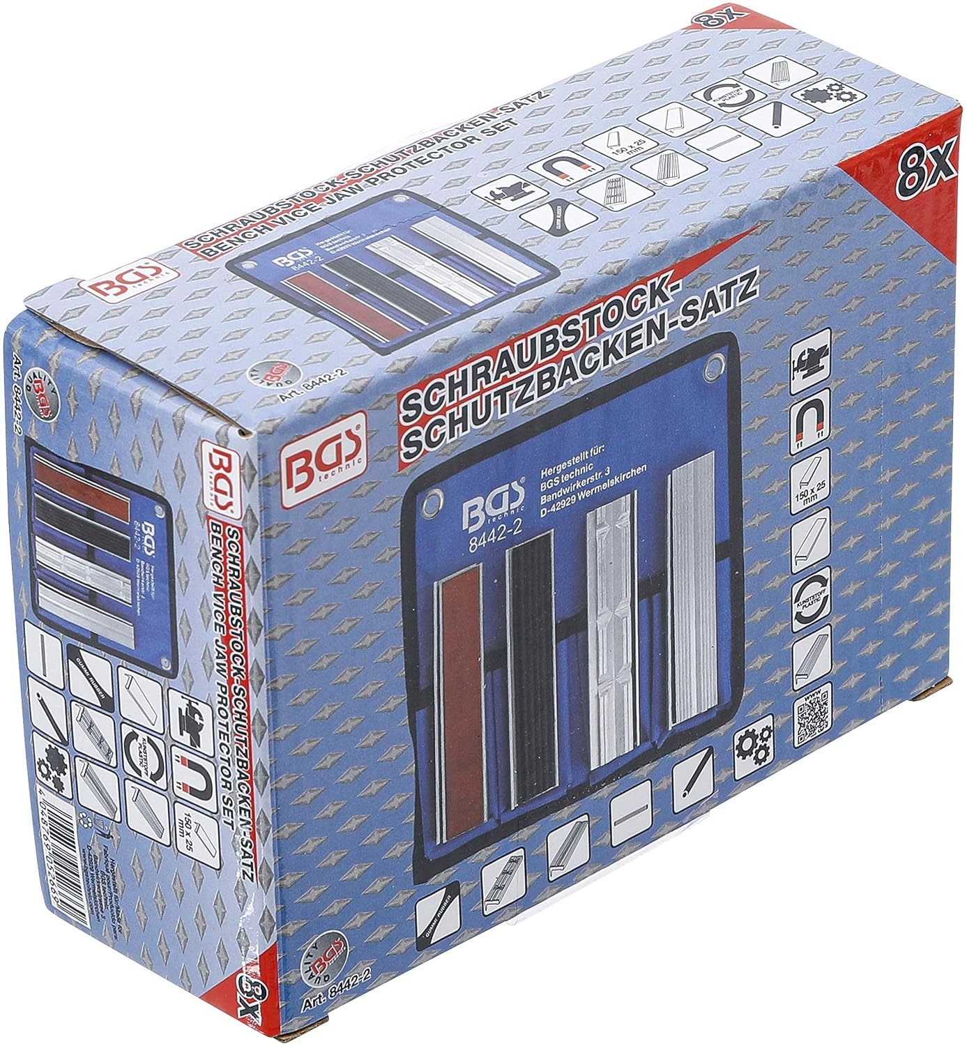 BGS 8442-2 — Jeu de mors de protection pour étau 150 mm – Image 3