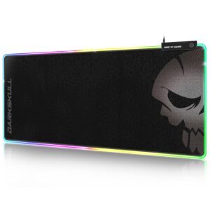 Grand Tapis de Souris Gamer XXXL RGB (900x400 mm) + Hub 4 Ports USB Inclus | 12 Modes de Rétroéclairage | Base Antidérapante en Caoutchouc | Gaming Mousepad Lumineux Ergonomique pour PC