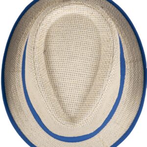 Alternative view of P'TIT CLOWN — Chapeau Borsalino en Paille avec Ruban