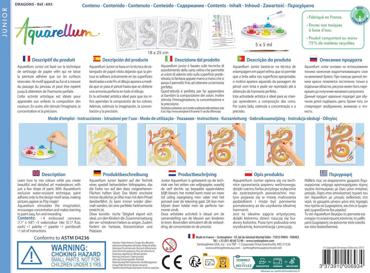 SENTOSPHÈRE AQUARELLUM JUNIOR — Kit Peinture Dragons – Image 5