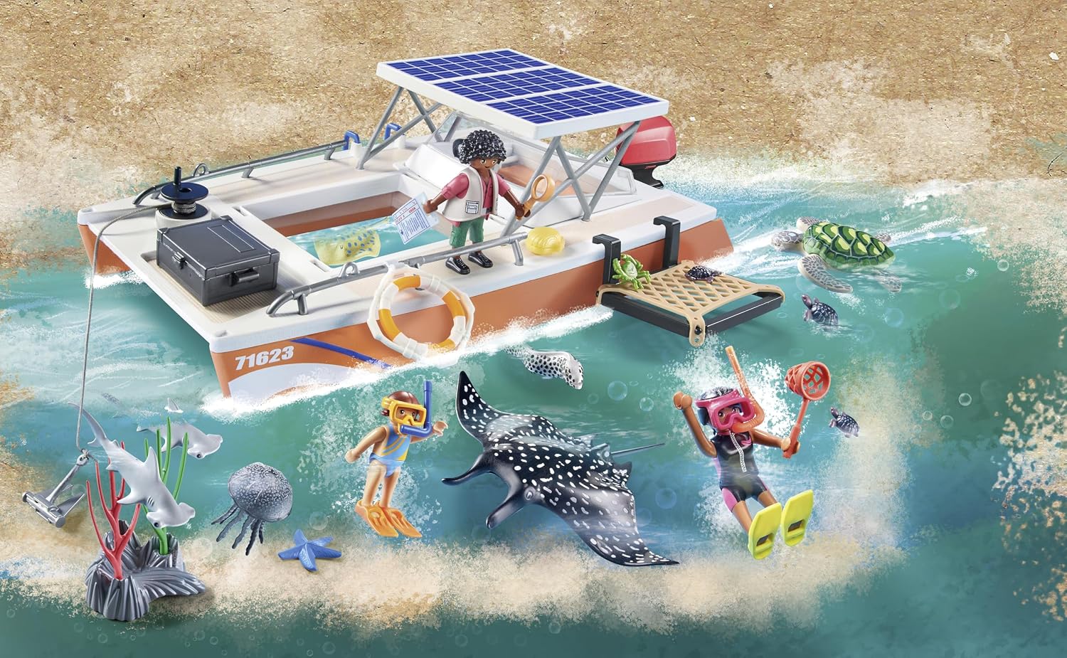 PLAYMOBIL Wiltopia 71623 — Bateau de surveillance des récifs – Image 2