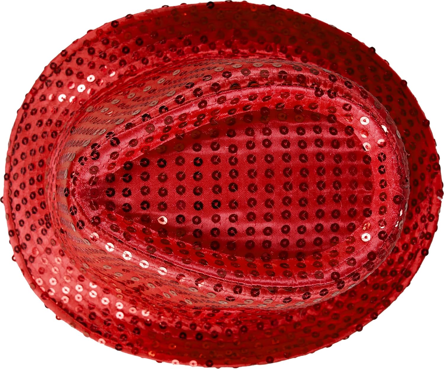 P'TIT CLOWN — Chapeau Borsalino à sequins rouge adulte – Image 2