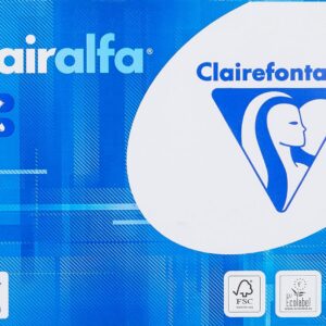 Clairefontaine 1979C Papier d'impression opaque Clairalfa (500 feuilles, A4, 21 x 29,7 cm, 80 g, idéal pour les impressions et les impressions de tous les jours) Blanc