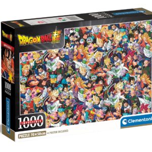 Clementoni - Dragonball Impossible Dragon Ball-1000 Pièces, Affiche Inclus, Puzzle Difficile, Fun pour Adultes, Made in Italy, 39918, Multicolore
