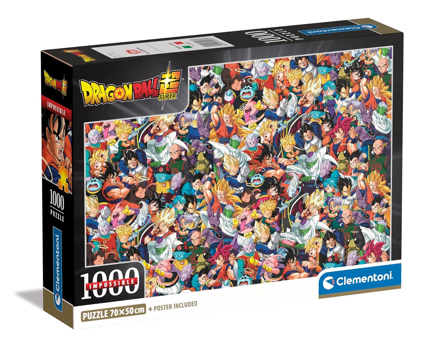 Clementoni - Dragonball Impossible Dragon Ball-1000 Pièces, Affiche Inclus, Puzzle Difficile, Fun pour Adultes, Made in Italy, 39918, Multicolore