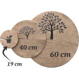 Alternative view of Disque de paillage Jute Bio 700g/m² - Protection Contre Les Mauvaises Herbes biodégradable et Naturelle - 19cm - Lot de 10