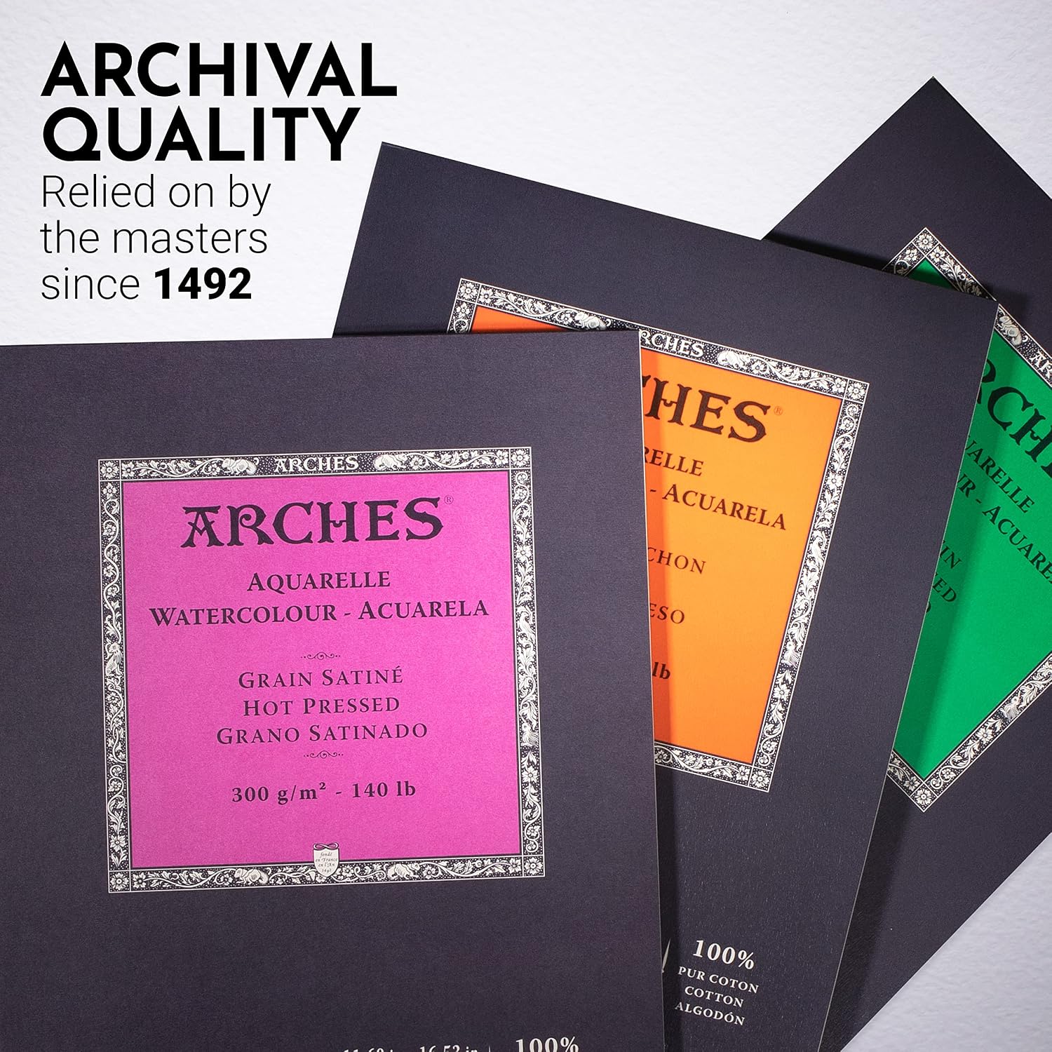 ARCHES Aquarelle — Bloc 12 feuilles 29,7x42 cm 300 g/m² – Image 4