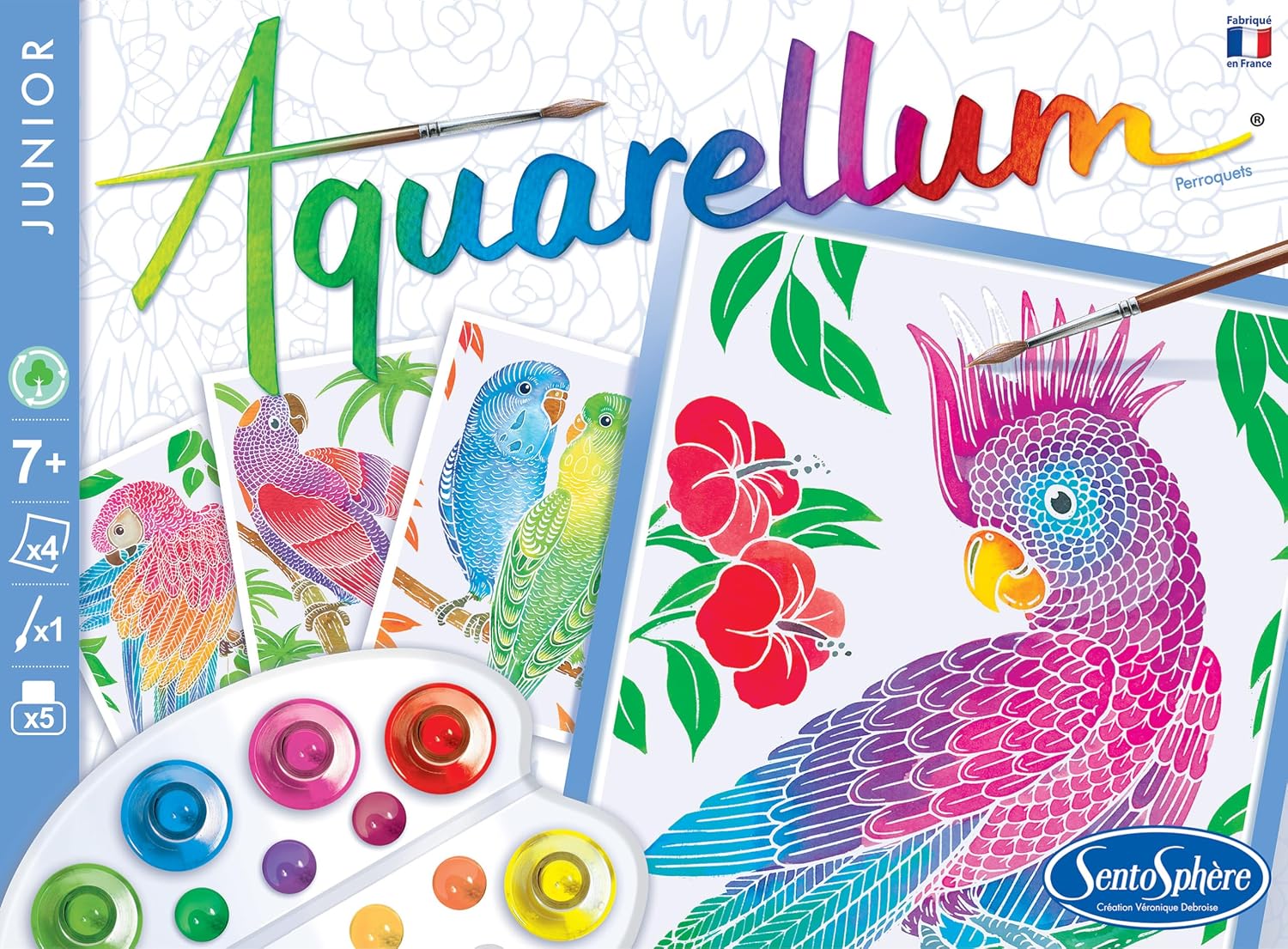 SENTOSPHÈRE Aquarellum Junior — Kit peinture Perroquets – Image 3