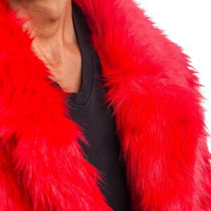 Alternative view of CHAKS — Manteau court en fausse fourrure rouge