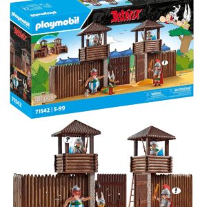 Playmobil 71542 Astérix : Camp des Romains - La conquête palpitante du Camp par Les Gaulois - Comprend 6 Personnages, Un Camp Romain dôté de Deux Tours de guet et des Accessoires - Dès 5 Ans