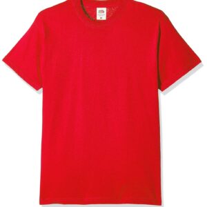 Fruit of the Loom Original T. T-Shirt, Rouge, XXL (Lot de 3) Homme