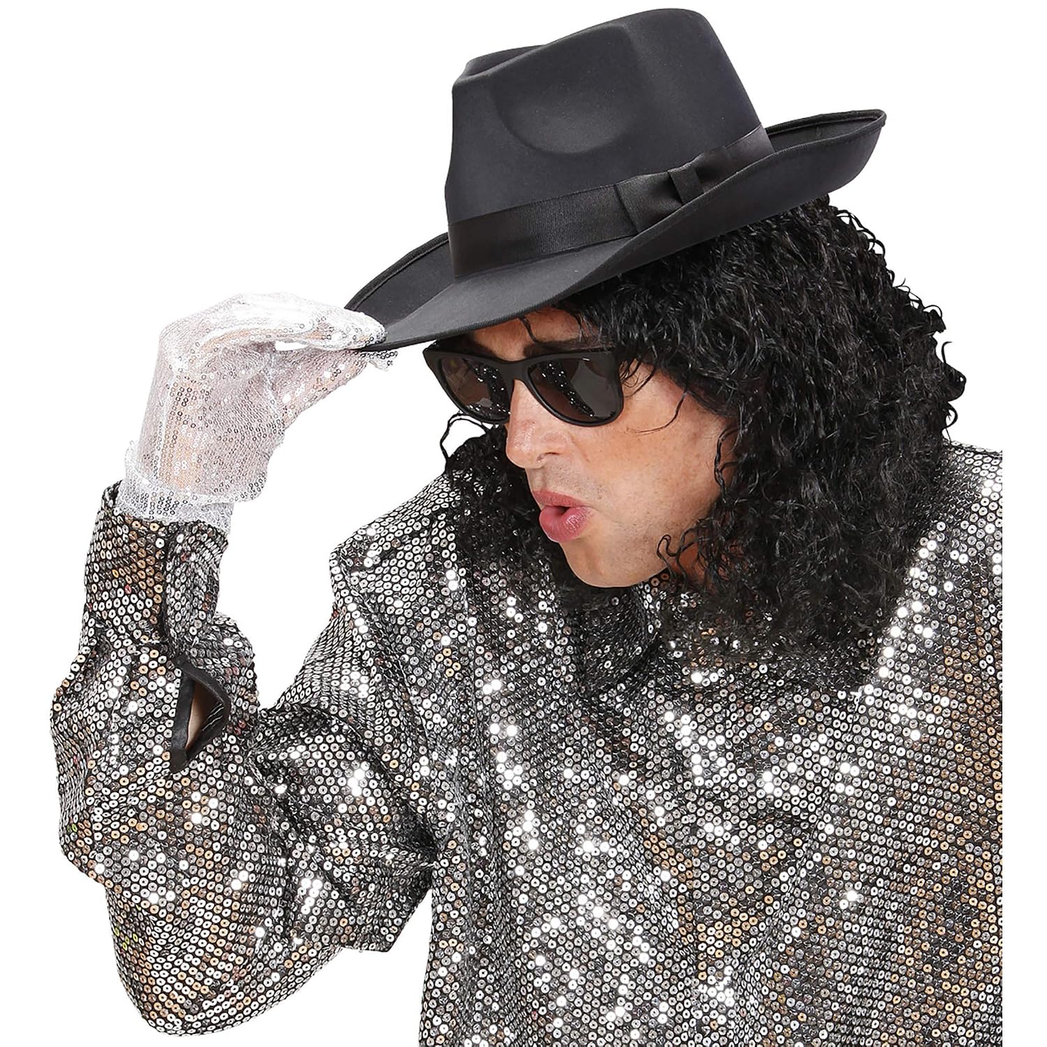 W WIDMANN MILANO — Chapeau de gangster en satin noir – Image 3