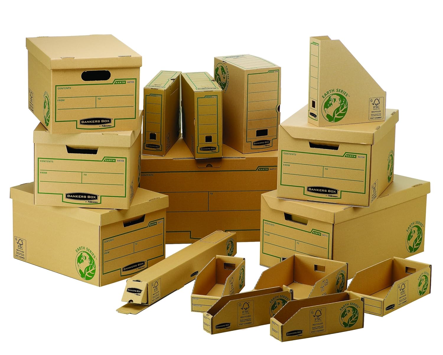 Fellowes Boîte d'archives Bankers Box Earth Series format folio montage manuel Dos de 10cm Lot de 20-4471801 – Image 5