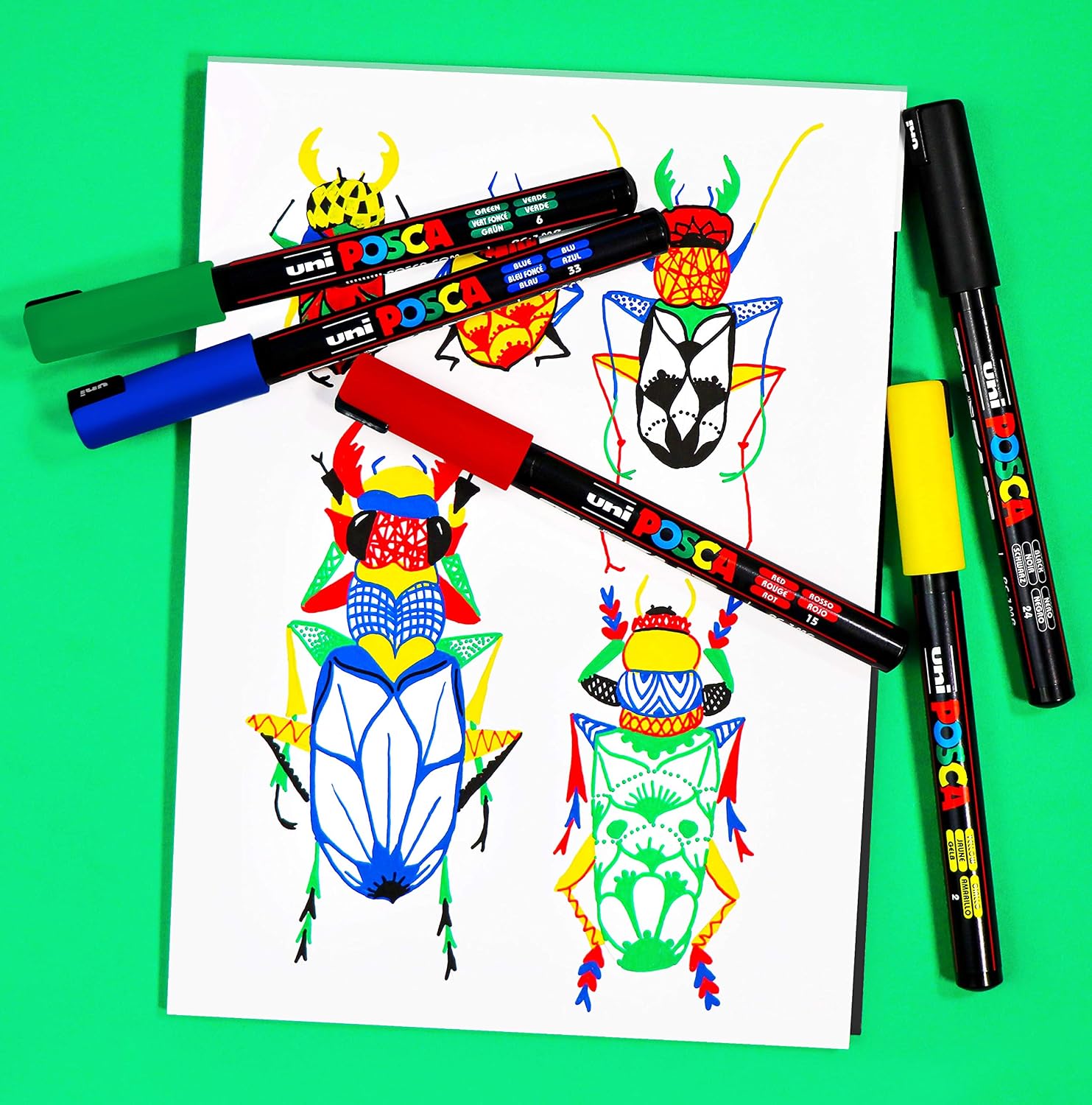 Uni-Ball POSCA PC-1MR Lot de 5 marqueurs peinture Pointe 0,7 mm – Image 2