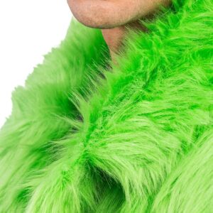 Alternative view of CHAKS — Manteau court en fausse fourrure vert adulte