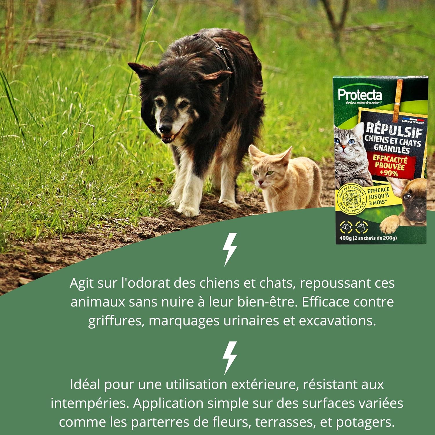 PROTECTA — Granulés Répulsifs Chiens & Chats 400g – Image 3