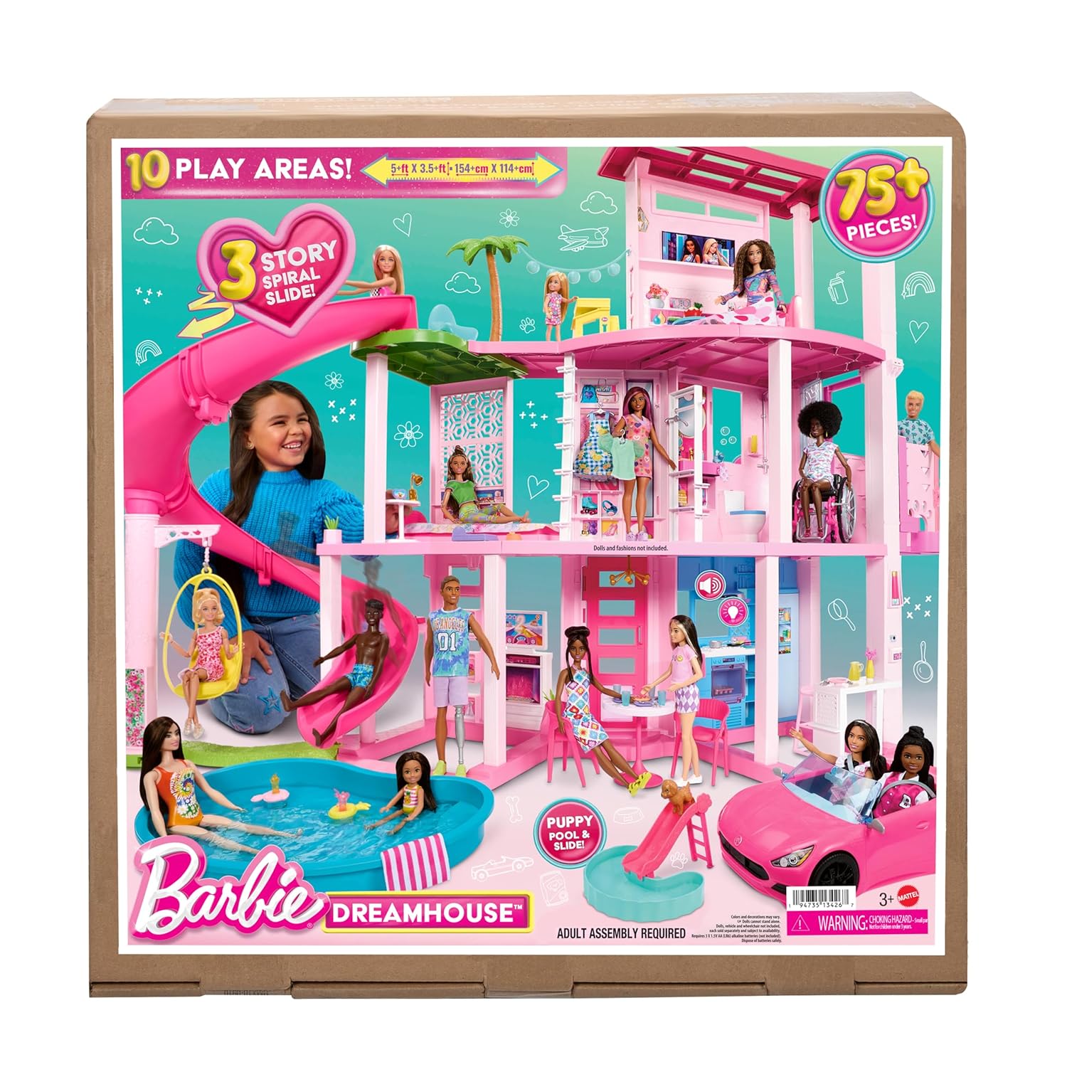 BARBIE — Coffret Maison de Rêve 3 Niveaux 75 Accessoires – Image 5