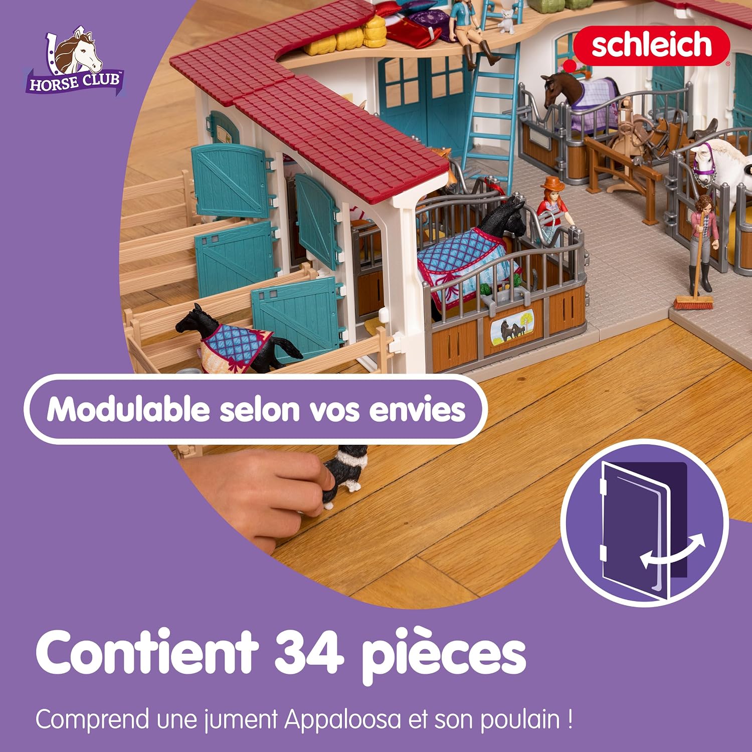 SCHLEICH — Coffret Box pour Cheval avec Jument et Poulain – Image 3
