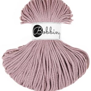 Bobbiny Cordon macramé tressé Junior 3 mm (mauve) 100 m
