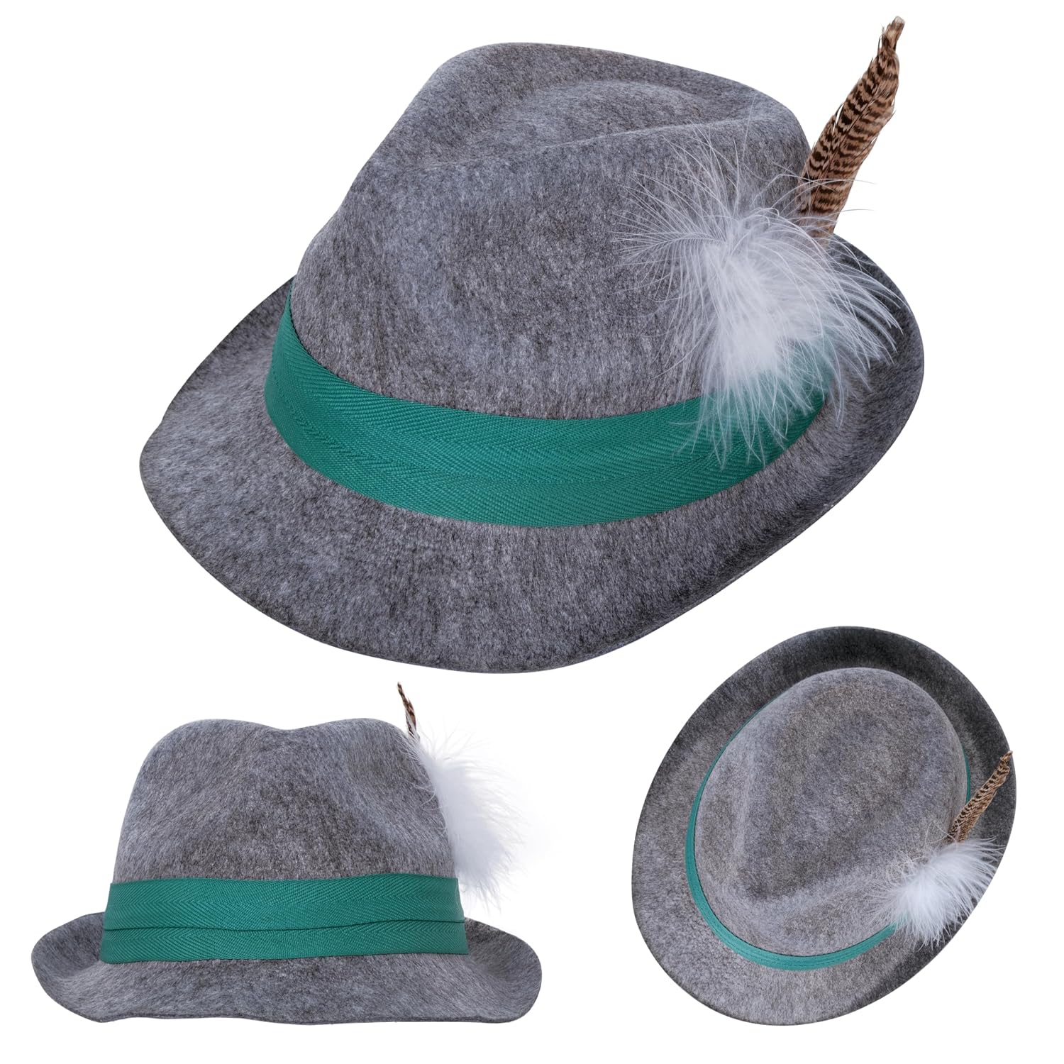 P’TIT CLOWN — Chapeau Bavarois Adulte Gris – Image 3