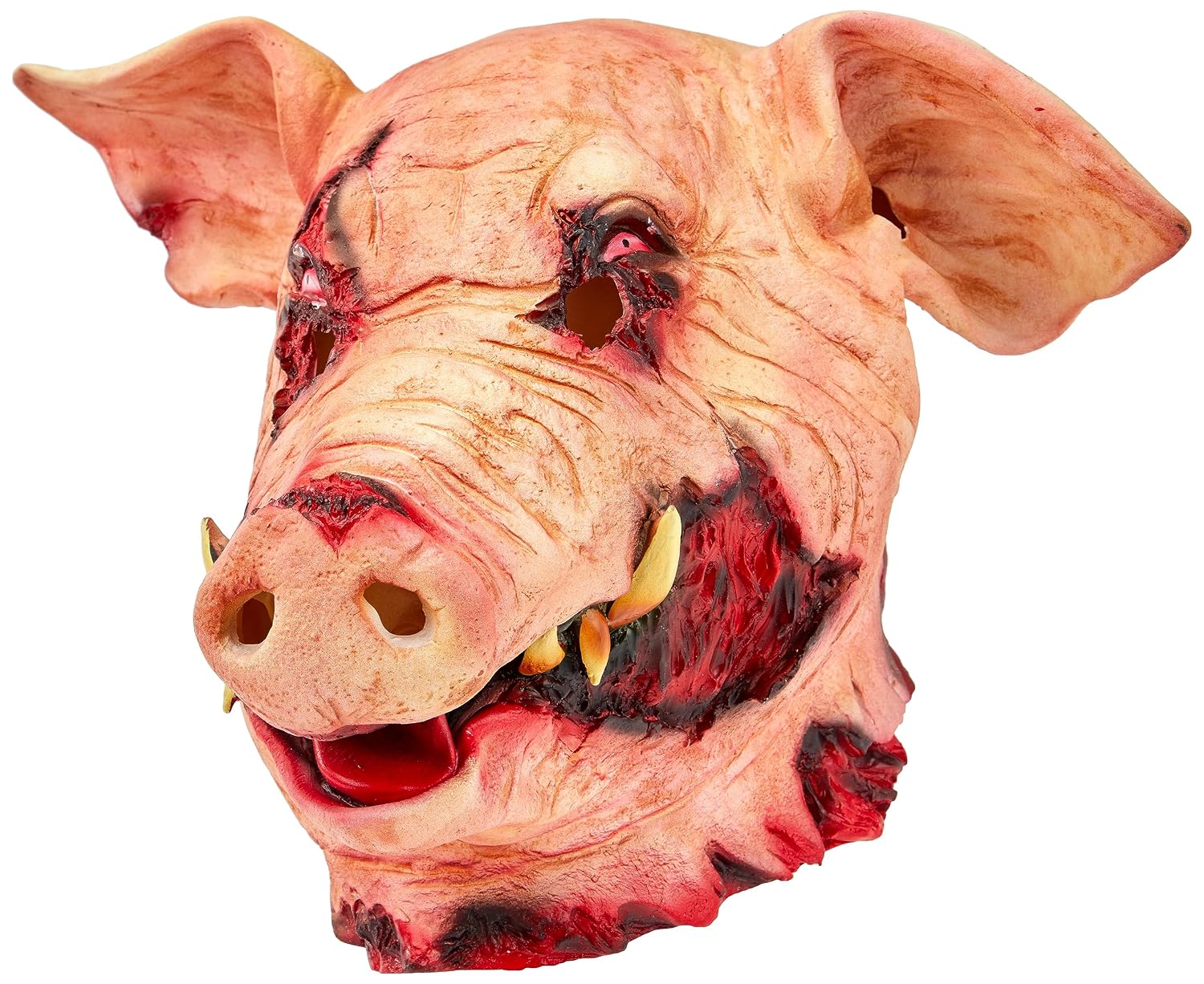 BOLAND — Masque tête latex cochon sanglant taille unique – Image 3