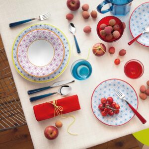 Alternative view of 24-PIECE CUTLERY SET FEELING - Clear Red
