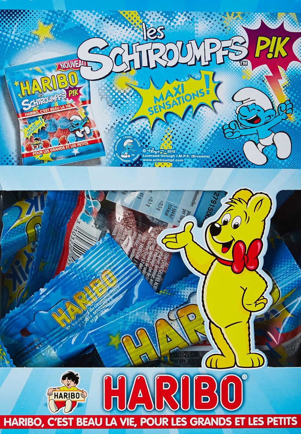 HARIBO Schtroumpfs Pik — Bonbons gélifiés 40 g x 30 sachets