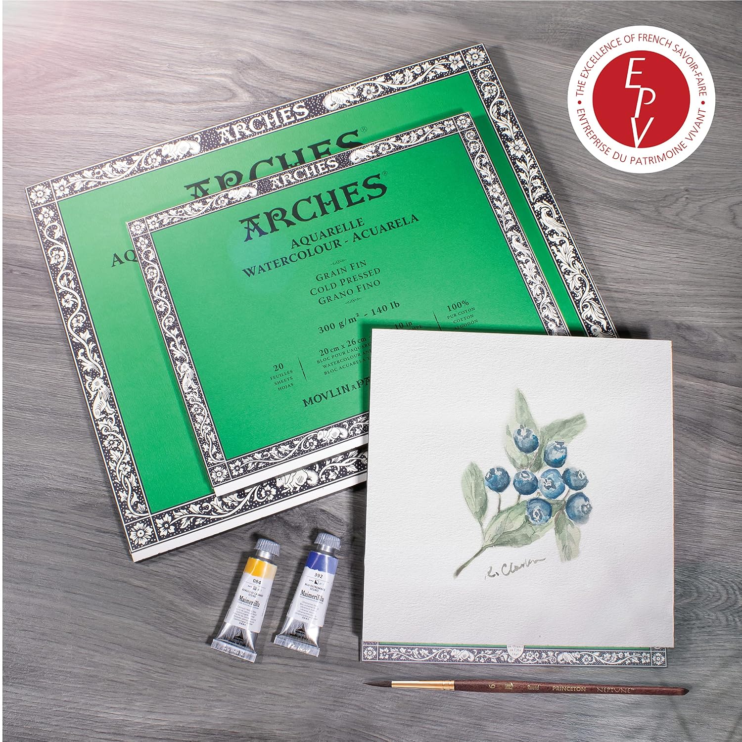 ARCHES Aquarelle — Bloc 20 feuilles 31x41 cm 300 g/m² – Image 5