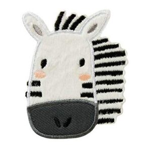 MONO QUICK PATCH — Écusson thermocollant zèbre 6 x 7,5 cm