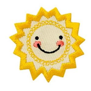 MONO-QUICK — Écusson thermocollant soleil jaune 3,5 cm