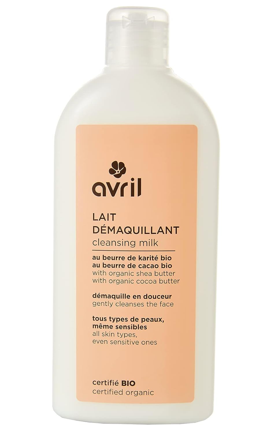 AVRIL — Lait démaquillant bio karité & cacao 250 ml